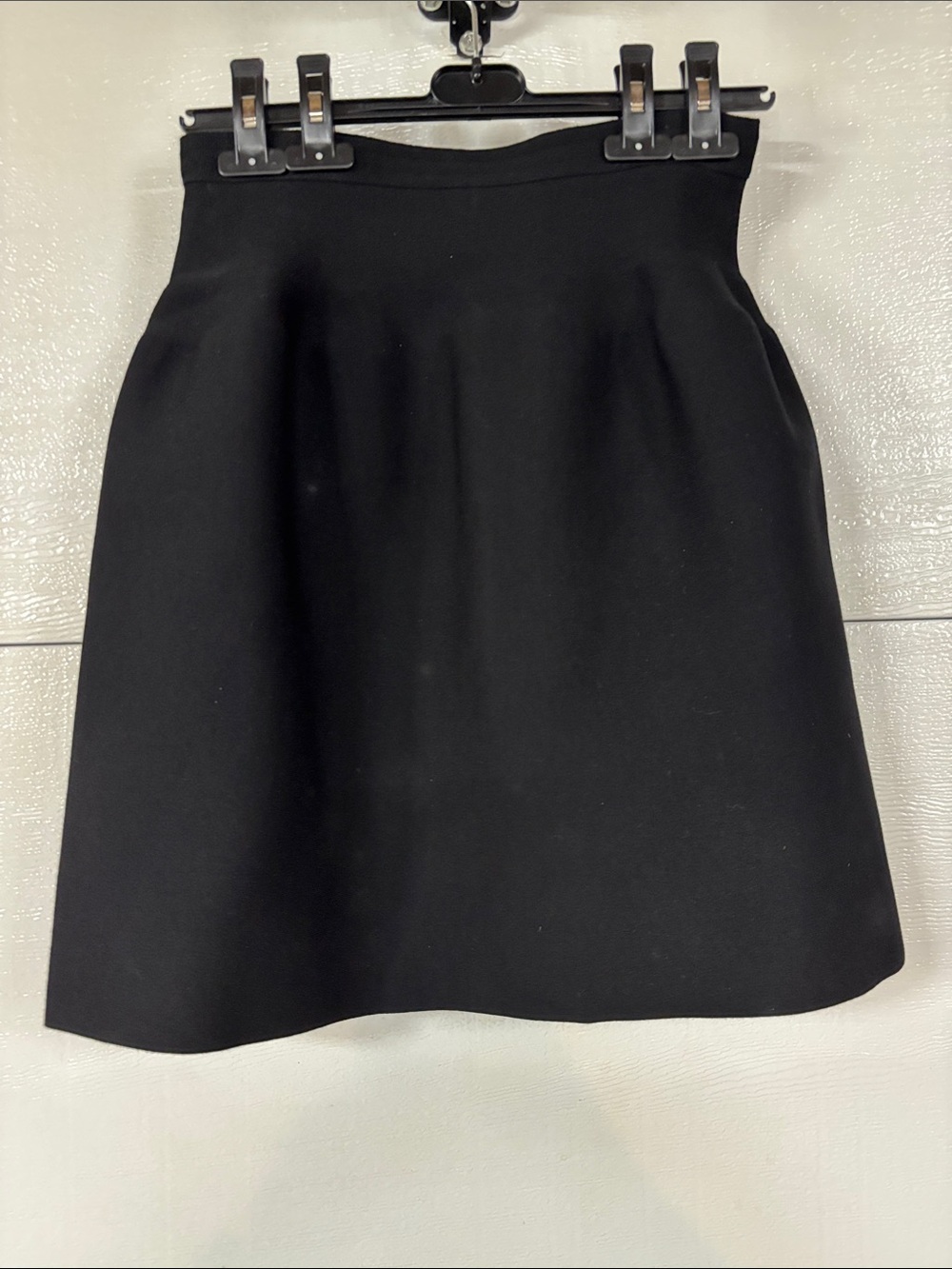 Christian Dior Black A-Line Wool Skirt
